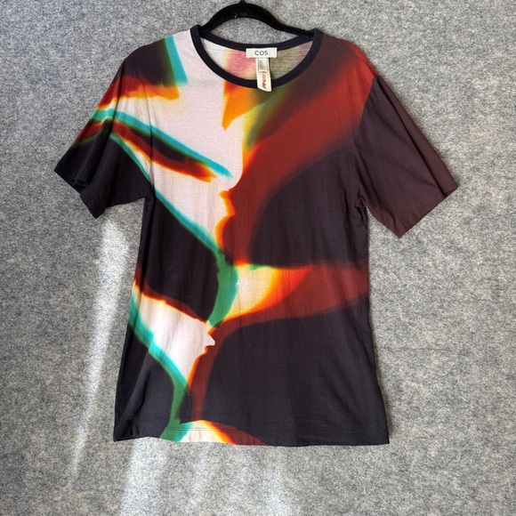 COS Lea Colombo Abstract Print T-Shirt XS Multicolor Short Sleeve Top - Picture 3 of 13